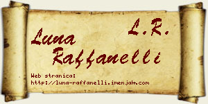 Luna Raffanelli vizit kartica
